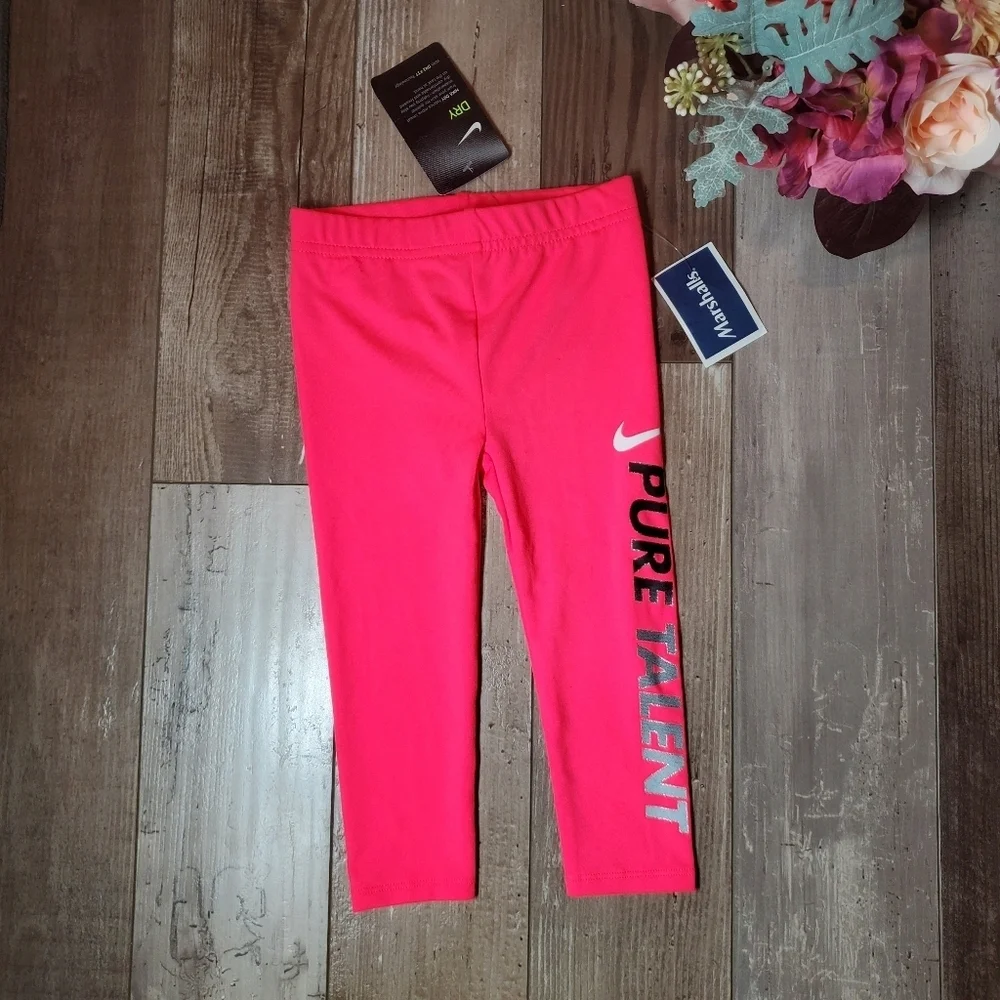 NWT Dri-Fit Nike Racer Pink Toddler Girl Leggings Size 2T